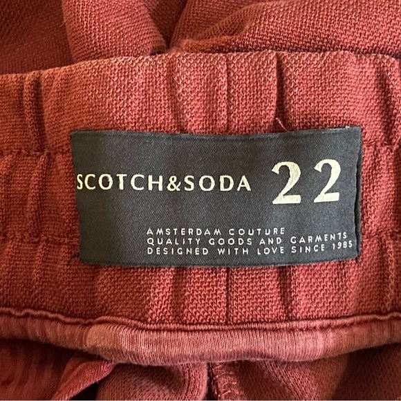 Scotch and Soda 22 Tapered Zip Pocket Sweatpants Athleisure Drawstring Small S - Picture 3 of 7